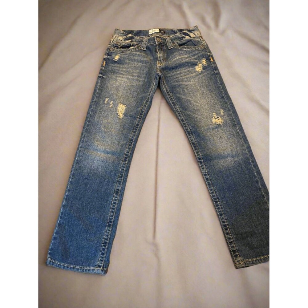 Areopostale , Kylie, boyfriend, distressed, straight leg jeans - Picture 1 of 4